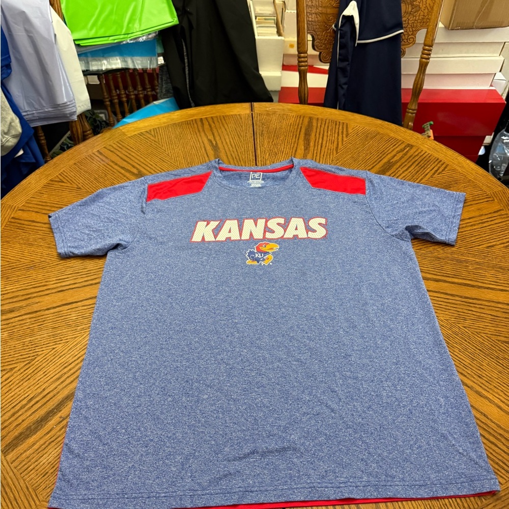 Pro Edge Blue and Red Short Sleeve Tee